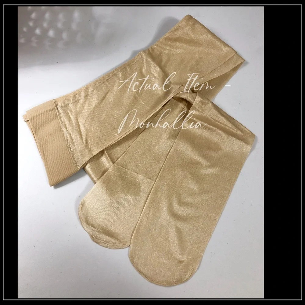 Clearance! New Sexy Lurex Nude Sheer Nylons Stockings One Size